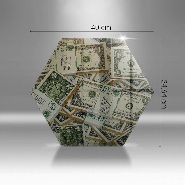 Steklena podloga za rezanje Denar dolarjev