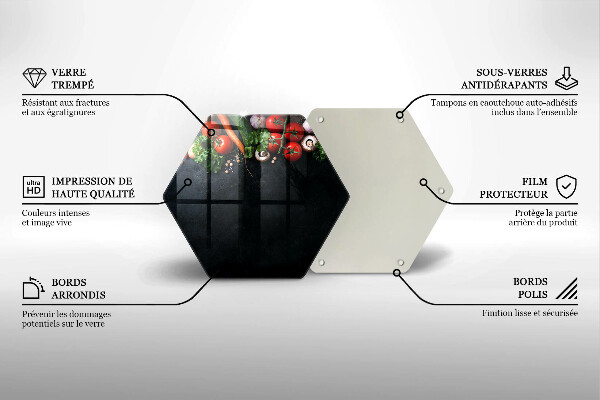 Steklena podloga za rezanje Pisana zelenjava