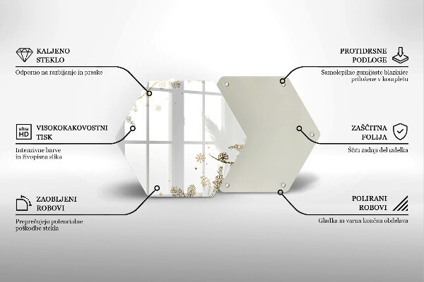 Steklena podloga za rezanje Zimski okraski