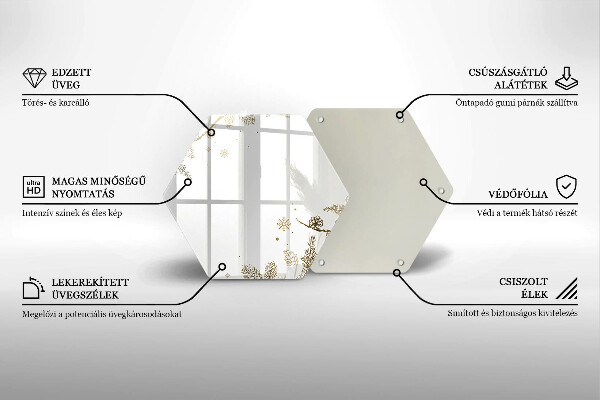 Steklena podloga za rezanje Zimski okraski