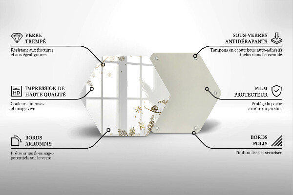 Steklena podloga za rezanje Zimski okraski