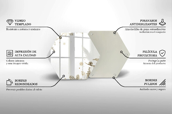 Steklena podloga za rezanje Zimski okraski