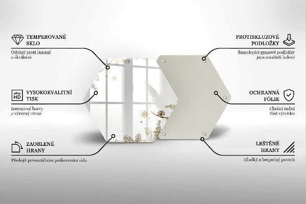 Steklena podloga za rezanje Zimski okraski