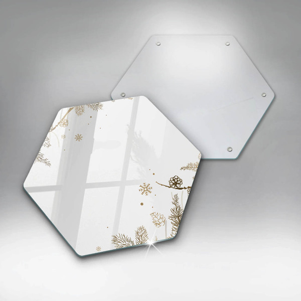 Steklena podloga za rezanje Zimski okraski