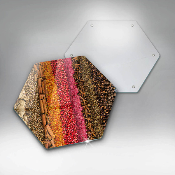 Steklena podloga za rezanje Pisane začimbe