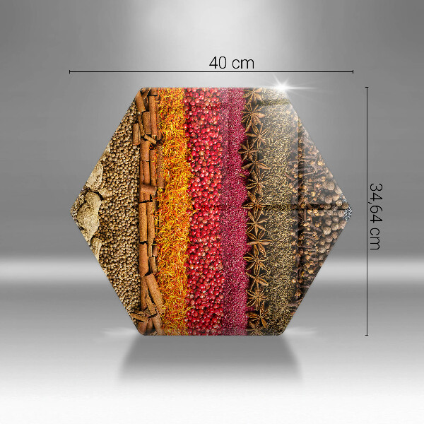 Steklena podloga za rezanje Pisane začimbe
