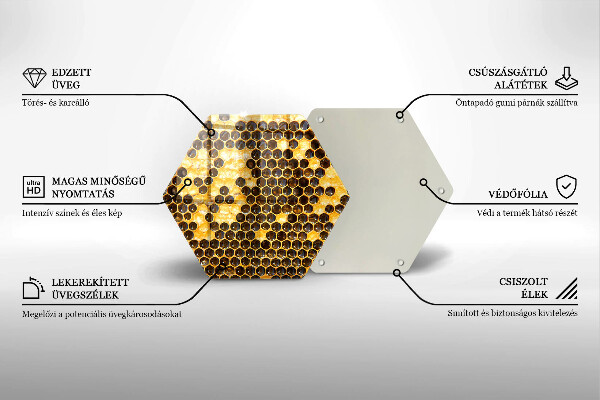 Steklena podloga za rezanje satja