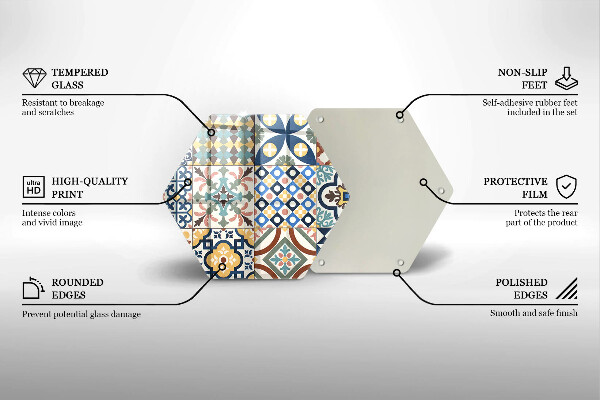 Steklena podloga za rezanje Dekorativne ploščice