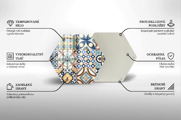 Steklena podloga za rezanje Dekorativne ploščice