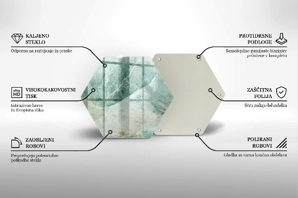 Steklena podloga za rezanje Kamnita struktura