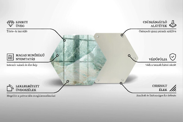 Steklena podloga za rezanje Kamnita struktura