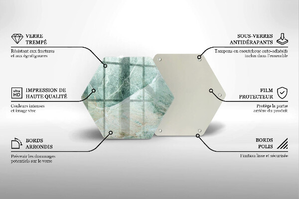 Steklena podloga za rezanje Kamnita struktura