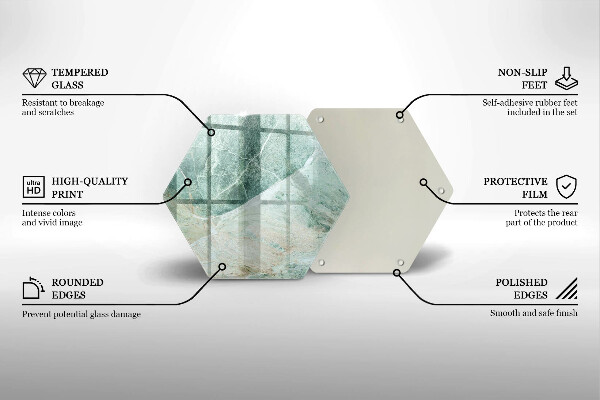 Steklena podloga za rezanje Kamnita struktura