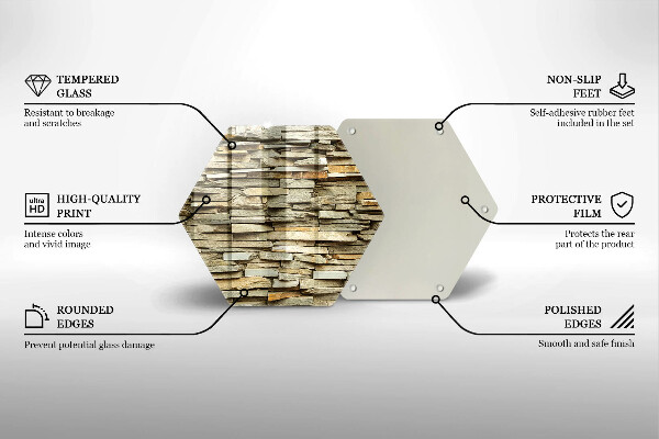 Steklena podloga za rezanje Dekorativni kamni