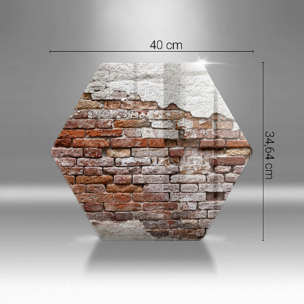 Steklena podloga za rezanje Stara opečna in betonska stena