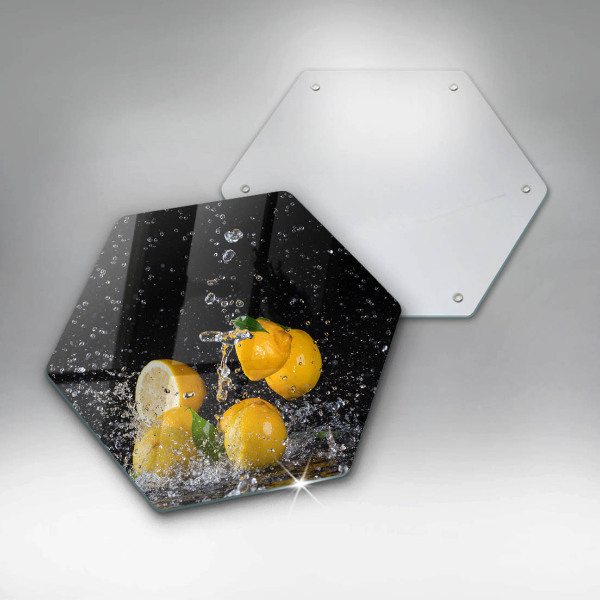 Steklena podloga za rezanje Sočno sadje limone