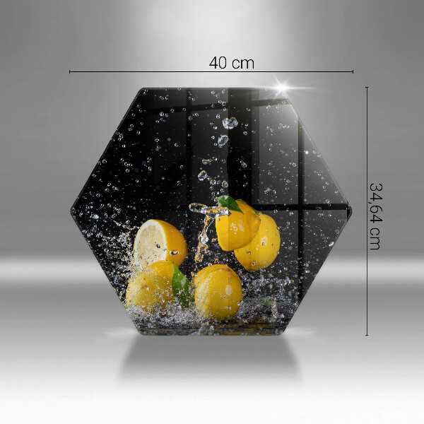 Steklena podloga za rezanje Sočno sadje limone