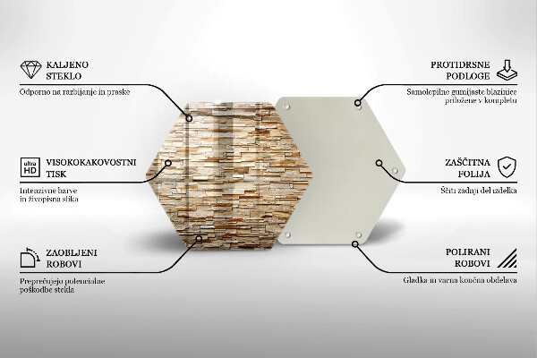 Steklena podloga za rezanje Tekstura okrasnih kamnov