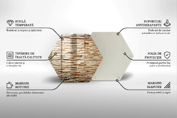 Steklena podloga za rezanje Tekstura okrasnih kamnov