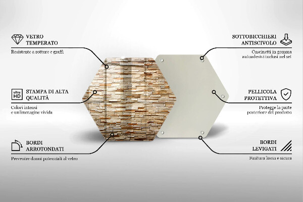 Steklena podloga za rezanje Tekstura okrasnih kamnov
