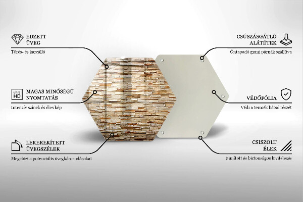 Steklena podloga za rezanje Tekstura okrasnih kamnov
