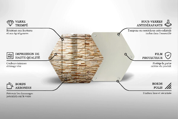 Steklena podloga za rezanje Tekstura okrasnih kamnov