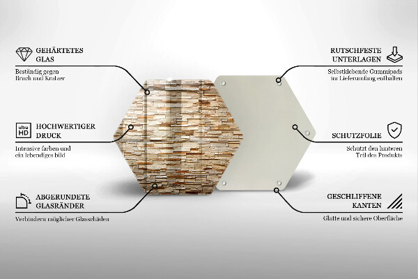 Steklena podloga za rezanje Tekstura okrasnih kamnov
