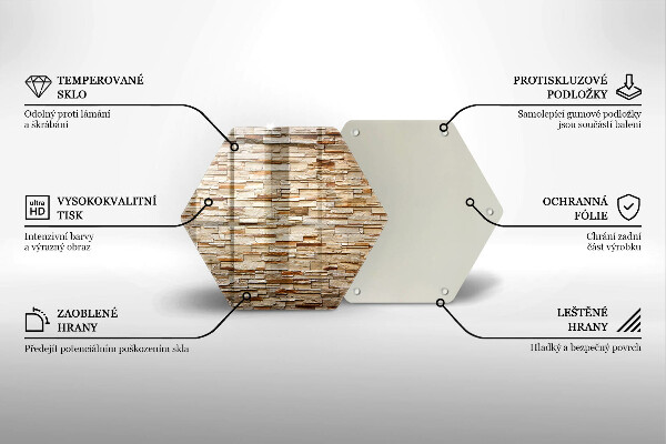 Steklena podloga za rezanje Tekstura okrasnih kamnov