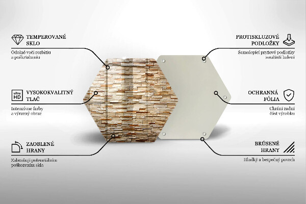 Steklena podloga za rezanje Tekstura okrasnih kamnov