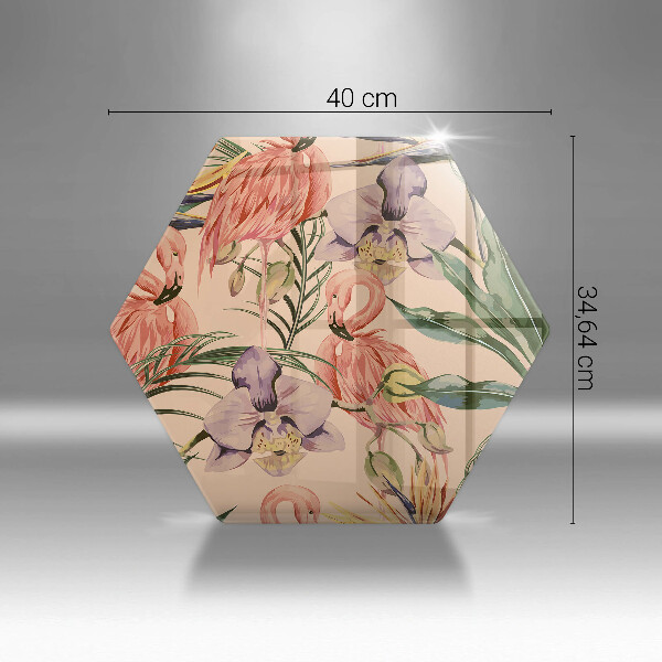 Steklena podloga za rezanje Ilustracija flamingov