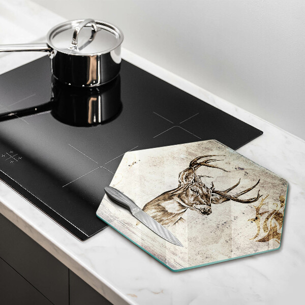 Steklena podloga za rezanje Ilustracija živali jelena