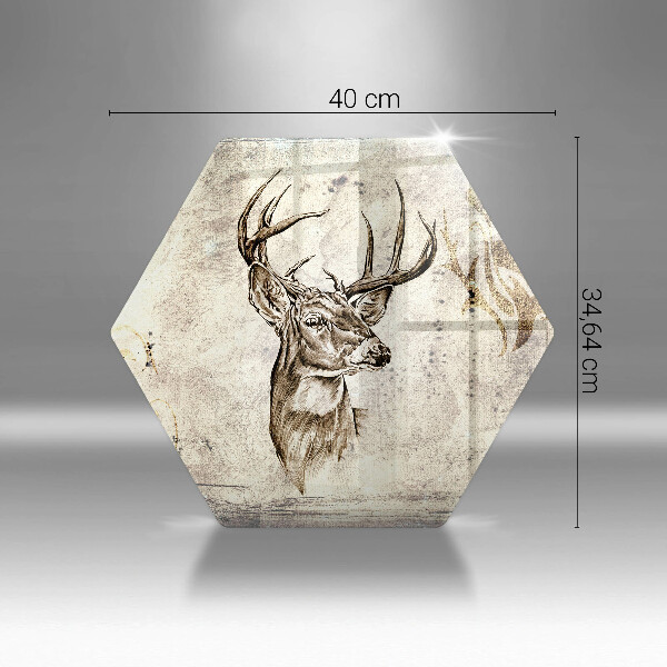 Steklena podloga za rezanje Ilustracija živali jelena