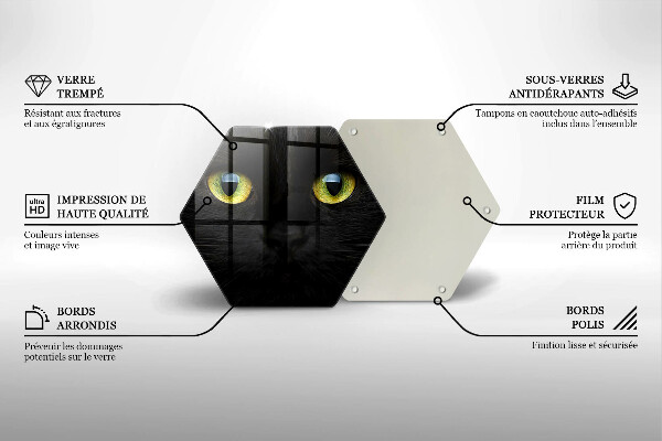 Steklena podloga za rezanje Živalske mačje oči