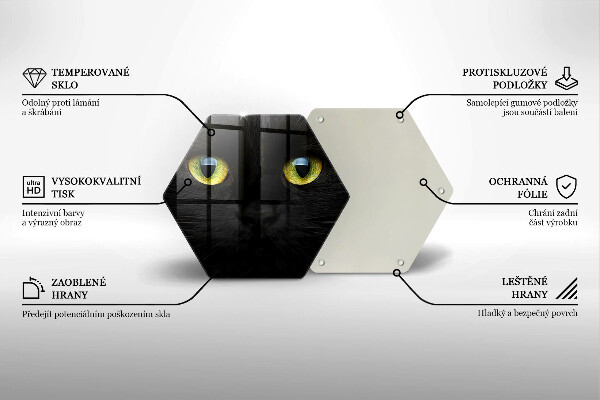 Steklena podloga za rezanje Živalske mačje oči