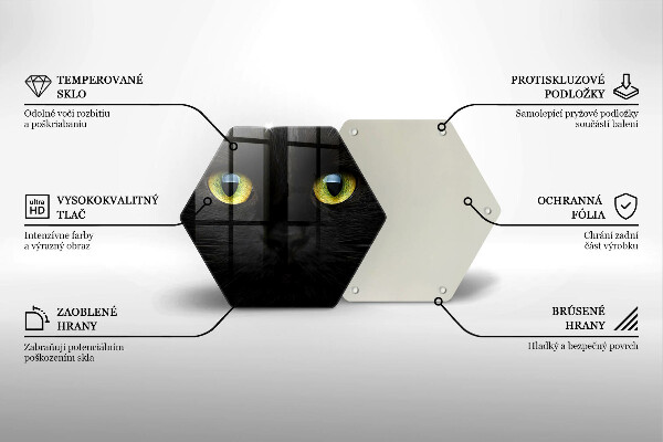 Steklena podloga za rezanje Živalske mačje oči