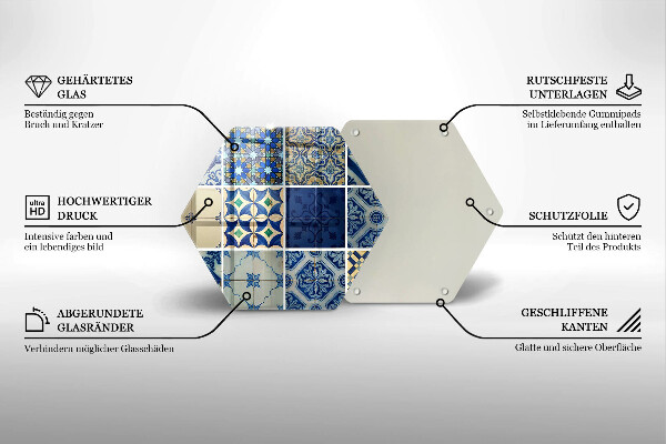 Steklena podloga za rezanje Dekorativne ploščice ploščice