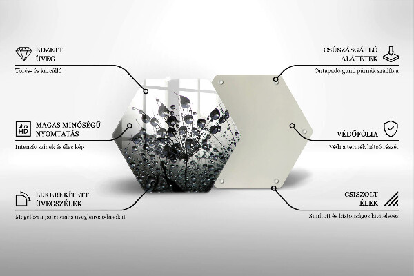 Steklena podloga za rezanje Regrat in rosa