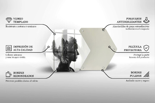 Steklena podloga za rezanje Ženska in gozd