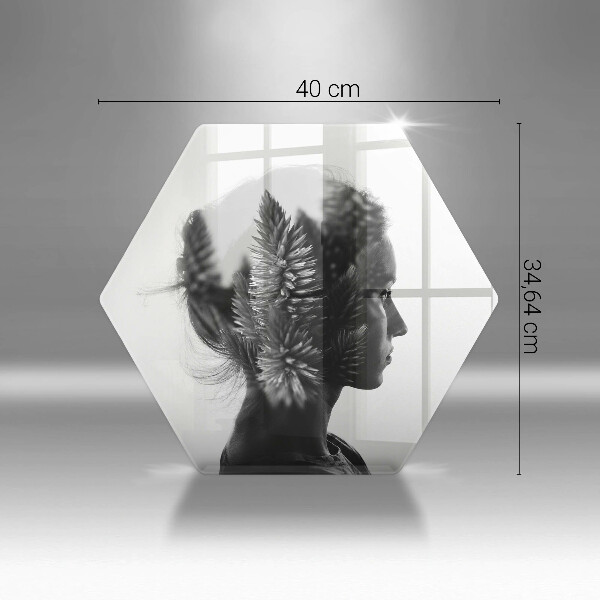 Steklena podloga za rezanje Ženska in gozd