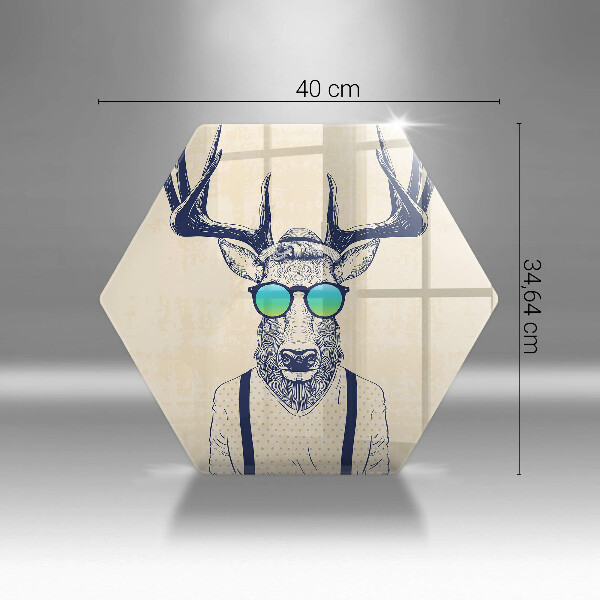 Steklena podloga za rezanje Ilustracija moža jelena