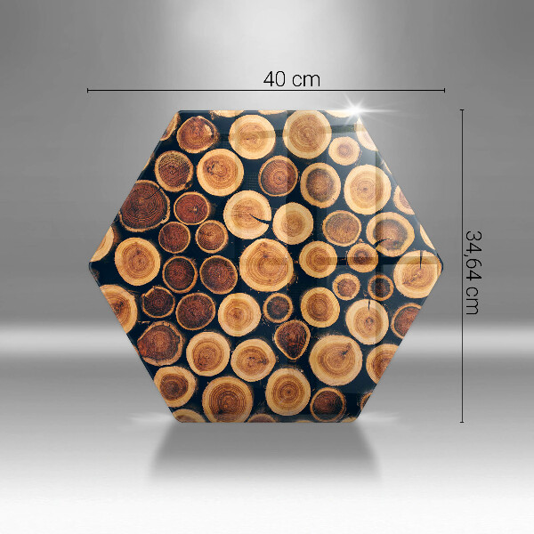 Steklena podloga za rezanje Leseni štori