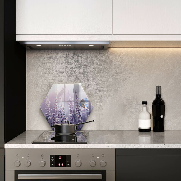 Steklena podloga za rezanje Divje rože in metulj