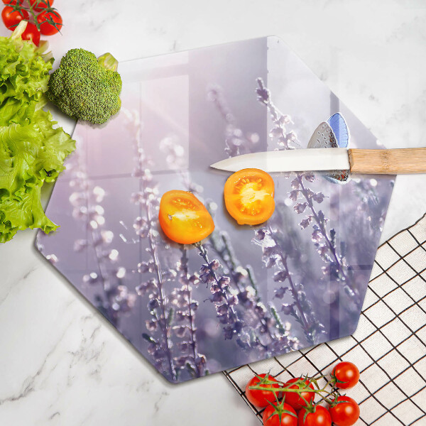 Steklena podloga za rezanje Divje rože in metulj