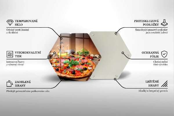 Steklena podloga za rezanje Italijanska pica