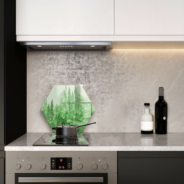 Steklena podloga za rezanje Slikan gozd