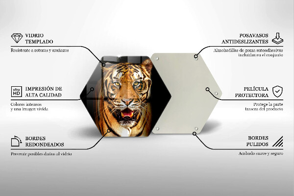 Steklena podloga za rezanje Divja žival tiger