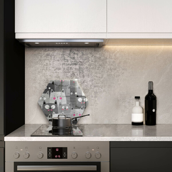 Steklena podloga za rezanje Ilustracija mačk