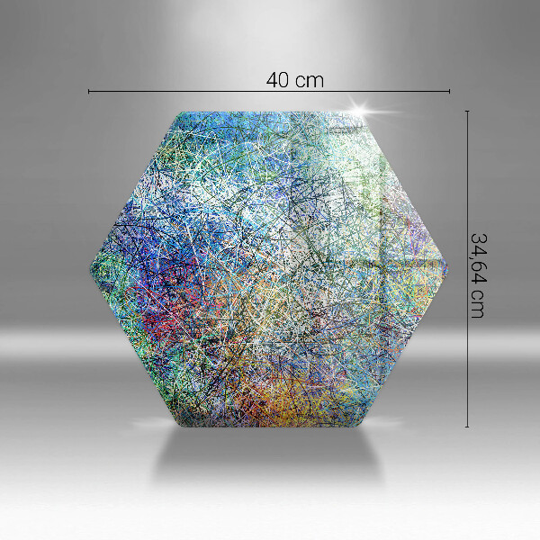 Steklena podloga za rezanje Barvita črtna abstrakcija