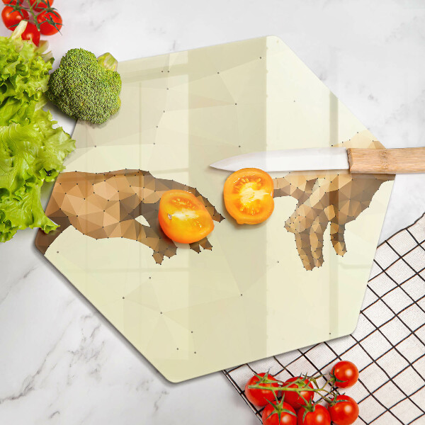 Steklena podloga za rezanje Stvarjenje Adamovih rok