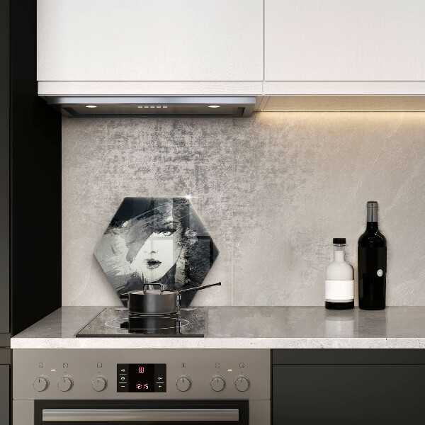 Steklena podloga za rezanje Slikanje ženske